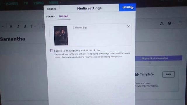How to create a page, add an infobox, and then add an image, on fandom