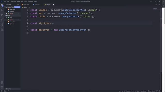 Vanilla Javascript Tutorial Beginner Project - Scroll Reveal Animations and Sticky Navigation
