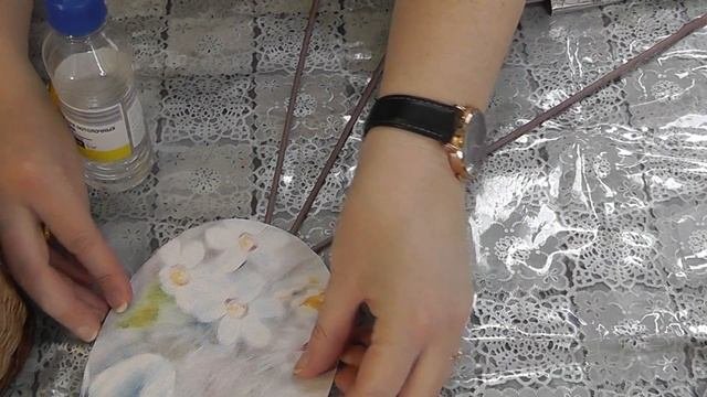 Картонное донышко для плетеной корзины. Вариант 2