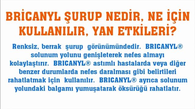 Bricanyl Şurup Nedir, Ne İçin Kullanılır, Ne İşe Yarar, Yan Etkileri Nelerdir? смотреть онлайн