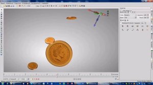 Aurora 3D Animation Maker создание золотых монет и текста (видеоурок)