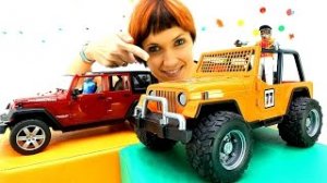 Видео с машинками - Карт и Джип - Гонки на песке.mp4