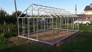 теплица из профильной трубы своими руками. часть 9. промеуточный этап. закончена покраска