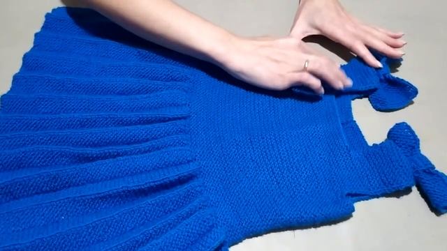 Платье-сарафан вязаное спицами для девочки смотреть онлайн