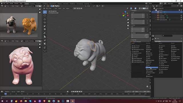 102 Blender 2.91.Tutorial Skulpting and Rigging. Мопс (Part1) смотреть онлайн