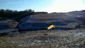 Спуск на параплане с горы