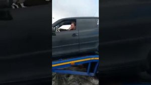 Погрузка авто задним ходом на Эвакуатор!