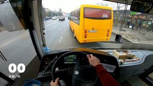 Как управлять автобусом? Видео глазами водителя. Pov.