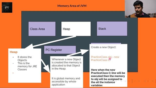 Heap, Stack, Class Area, Program Counter and Native method stack in Java | DTC