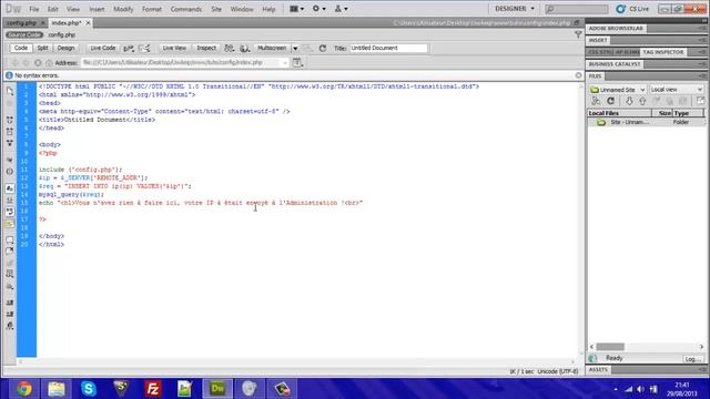 [TUTO] Créer son propre site internet en PHP + MYSQL. [Part.2] Comment sécurisé un Dossier ? смотреть онлайн