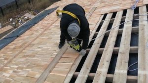 Колотый шиндель, дранка из лиственницы. Монтаж