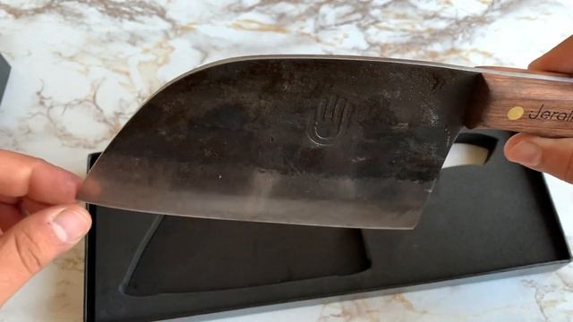 Сербский нож - распаковка и обзор кованного сербского шеф ножа израильского бренда JERALIUM смотреть онлайн