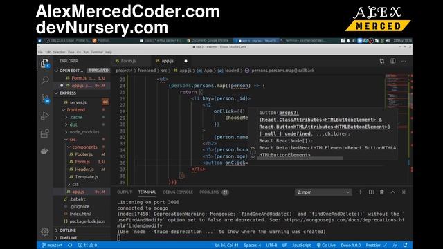 AM Coder - REACT/EXPRESS SPA WALKTHROUGH # 9 - The Delete Button