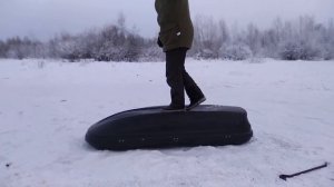 Зимний тест стеклопластикового автобокса