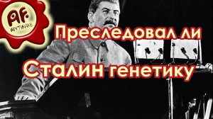 Преследовал ли Сталин генетику