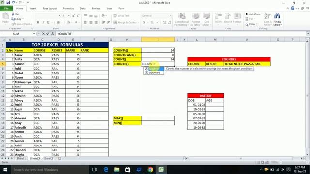 20 Excel Powerful Formula Will Definitely make you expert in Excel | excel powerful formulas