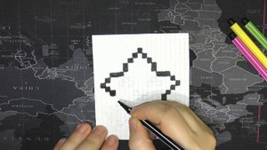 Как нарисовать звёздочку по клеточкам? Рисуем пиксельку с Маринкой картинкой