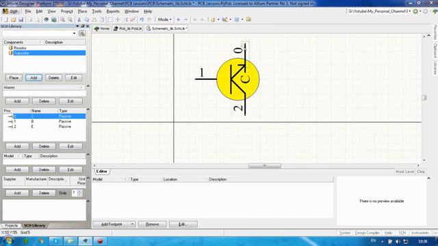 Altium#3 Cознание компоненты - Tранзистор