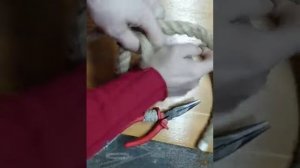 Видео урок. Сращивание одного каната в торец другому, перпендикулярно .