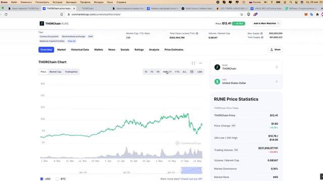 98800% профита. Обзор монеты THORChain (RUNE) смотреть онлайн