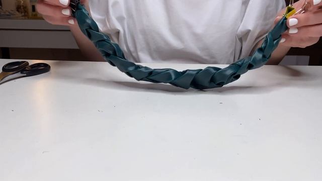 DIY Ободок из кожи своими руками. Объемный ободок коса. Выкройка