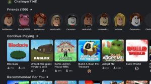 ROBLOX friends list