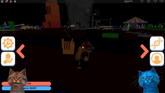 КОТЫ ПОПАЛИ В ГИГАНТСКОЕ ТОРНАДО! КТО ВЫЖИВЕТ КОТИК ИГРОМАН ИЛИ КОТЁНОК ЛАЙК? РОБЛОКС ВЫЖИВАНИЕ смотреть онлайн