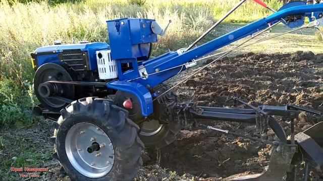 ВСПАШКА ЦЕЛИНЫ МОТОБЛОКОМ КАК ОНО ЕСТЬ / ДОБАВИЛ ГЛУБИНУ / ភ្ជួរដីព្រហ្មចារីជាមួយត្រាក់ទ័រ