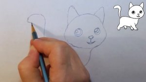 Как нарисовать кошку карандашом поэтапно и очень просто