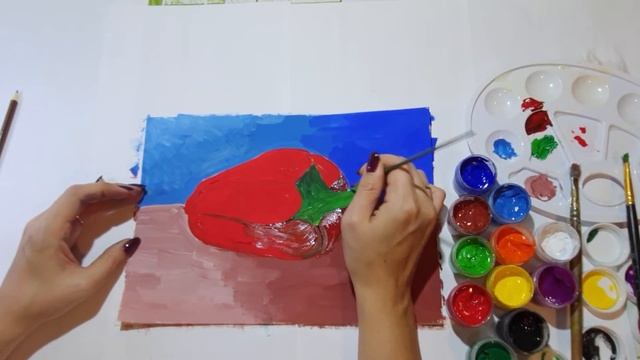 Рисуем Натюрморт перец смотреть онлайн