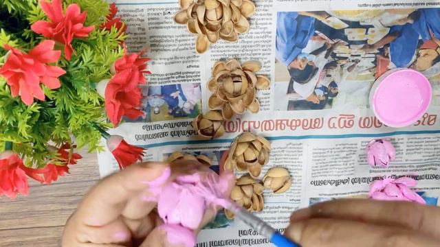 Cardboard Wall decor/ Rose flower wall decor/Waste material craft/best out of waste/ cardboard craf