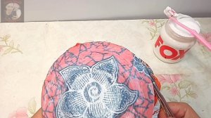 DIY DECOUPAGE PLATE WITH USED CLOTHES/PATCHWORK | DECOUPAGE GLASS | DECOUPAGE PIRING KAIN PERCA