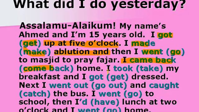 44 Past Simple paragraph writing الازمنة كيف نكتب فقره في ماضي البسيط смотреть онлайн