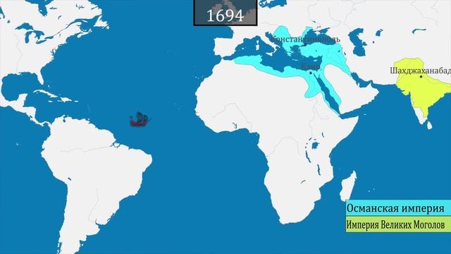 Пиратство - краткая история на карте