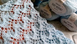 Шикарный ажурный узор спицами для шапочки и шарфа - обзор пряжи и МК по узору