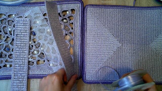 Как сделать сумку Жемчужное небо 4 часть Вязание крючком Ручки и фурнитура смотреть онлайн