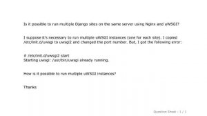 Django : How to run multiple Django sites on Nginx and uWSGI?