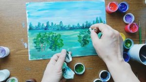 Рисуем дома с детьми (пейзаж)