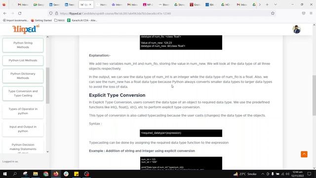 Module 8 Type Conversion & Type Casting | Introduction to Python 1 | Programming basics