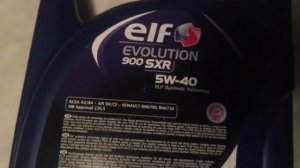 Моторное масло Elf Evolution 900 SXR 5W-40 5л. Обзор упаковки