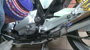 Honda CB 1100 RS 2017 регулируем лапку переключения передач