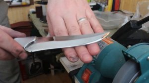 Реставрация ножа: восстановления "сатина", заточка конвекс (линза).