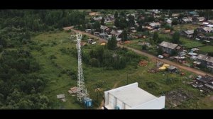 Поселок Окунайский, Казачинско-Ленский район вид с высоты