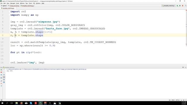 Template matching – OpenCV 3.4 with python 3 Tutorial 20