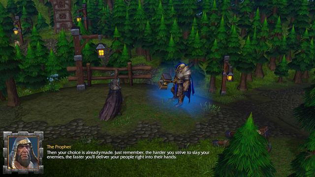 "The Prophet (Medivh) warn Arthas about Burning Legion" -  Warcraft III Reforged cut scene