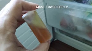 Домашний тест масла Mobil 1 0w30 ESP LV -24 из морозилки