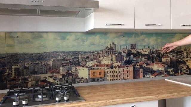 Стеклянный фартук для кухни. Скинали.