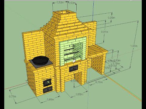 1. Барбекю 2,73  с Печью под Казан и Столешницей Своими Руками.