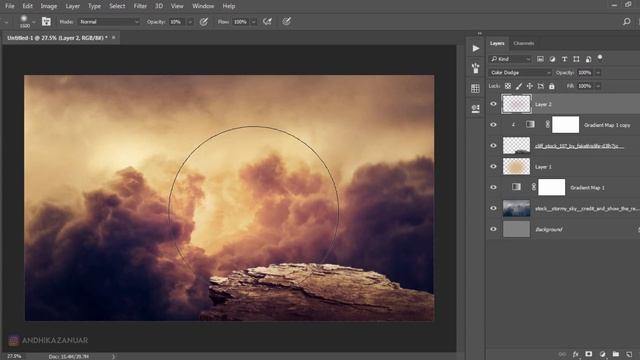 Fantasy Sky Background - Photoshop Manipulation Tutorial смотреть онлайн