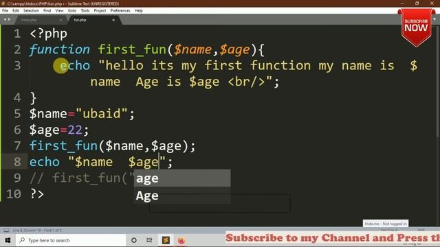 v#4|| what is function in php|| call by Reference ,Value || Default and Variable Argument
